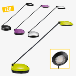 LUMINAIRES - Lampes - NOAH Lampe de bureau LED avec interrupteur sur socle 2 niveaux d'intensité lumineuse, 2 articulations, alu