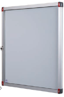 TABLEAUX / CHEVALETS / VITRINES - Vitrines - Vitrine d'intérieur H.68xL.72cm format 6x A4, fond tôle laquée magnétique coloris blanc PRIX HORS INSTALLATION