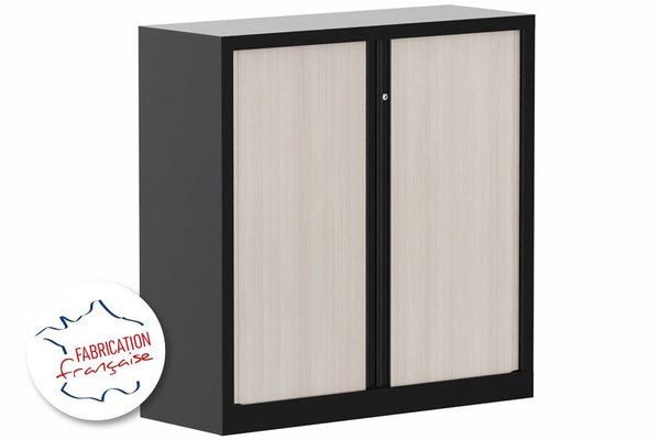 [Pas de famille] - [Pas de sous famille] - Armoire à rideaux H120xL120cm 2 tablettes