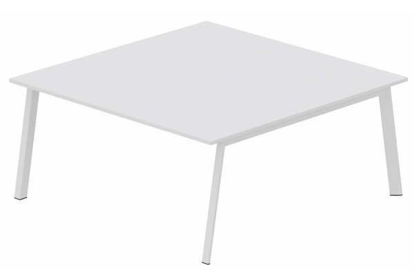 TABLES DE REUNION - Carrée - K8 plan carré 165x165cm, plateau blanc, structure blanc