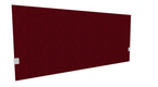 SECRET Panneau-écran acoustique H74cm pour poste solo L.160cm. 2 faces tissu STEP coloris rouge chiné. pinces de fixation réglables en hauteur coloris aluminium