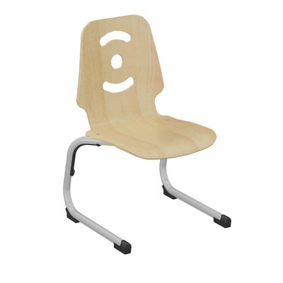 SCOLAIRE - Decouvrir - Chaise GIPSY II coque C13 Happy bois Blueprotech® pièt. alu époxy - T2