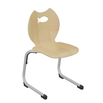SCOLAIRE - Decouvrir - Chaise SWEET II coque Poisson bois Blueprotech® pièt. époxy - T4