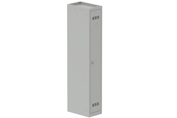 [Pas de famille] - [Pas de sous famille] - Vestiaire industrie propre 1 porte (fermeture cadenas) H180xL30xP50cm coffre gris clair/ porte(s) gris clair