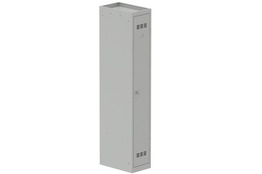 [Pas de famille] - [Pas de sous famille] - Vestiaire industrie propre 1 porte (fermeture cadenas) H180xL30xP50cm coffre gris clair/ porte(s) gris clair