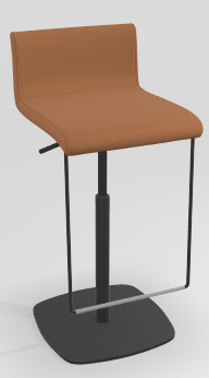 CHAISES ET TABOURETS - Réglables en hauteur - COCKTAIL Tabouret -Finitions : MOSAIC OCRE (M318) / PIETEMENT EPOXY : structure coloris NOIR (EP01)