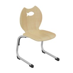 SCOLAIRE - Decouvrir - Chaise GIPSY II coque Poisson bois Blueprotech® pièt. alu époxy - T3