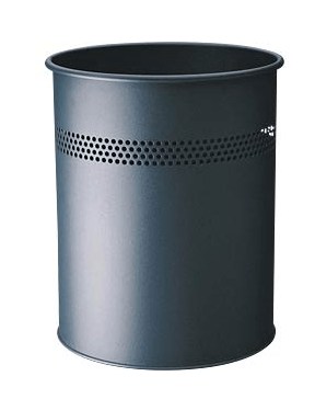 ACCESSOIRES - Corbeilles - CORBEILLE RONDE  -DECOR AJOUREE -15L Anthracite