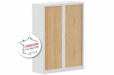 [Pas de famille] - [Pas de sous famille] - Armoire à rideaux H160xL120cm 3 tablettes