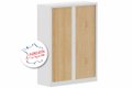 Armoire à rideaux H160xL120cm 3 tablettes