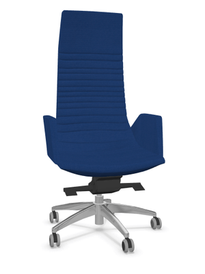 DIRECTION - Fauteuils - KI fauteuil manager haut dossier avec accotoirs tapissés. piétement 5 branches en aluminium poli