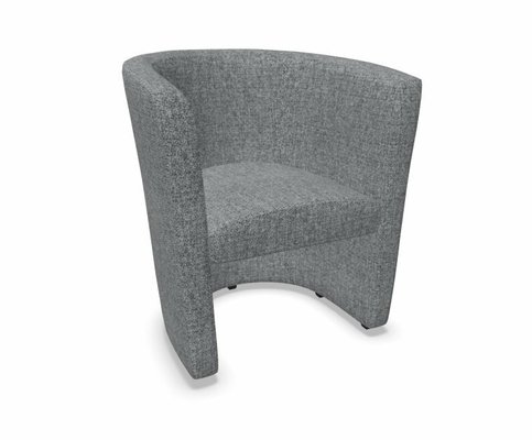 CANAPES - 1 place - CLUB fauteuil 1 place, tissu STEP coloris gris clair chiné (SMG)