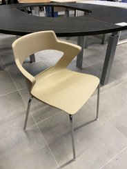 DESTOCKAGE - Chaise - Chaise sweety piétement chrome avec coque polypropylène avec différent coloris possible