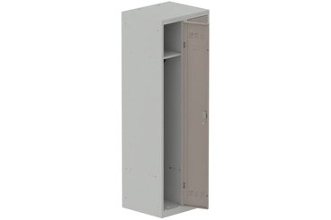 [Pas de famille] - [Pas de sous famille] - Vestiaire industrie propre 2 portes (fermeture cadenas) H180xL60xP50cm coffre gris clair/ porte(s) basalte