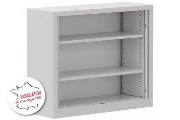 [Pas de famille] - [Pas de sous famille] - Armoire à rideaux H100xL120cm 2 tablettes