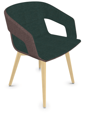 FAUTEUILS/POUFS - 4 pieds bois - MELODY fauteuil 4 pieds bois frêne naturel
