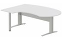 K1 VDF métal compact 90° manager 190x141x104x60cm sur pied de soutien, plateau blanc, structure aluminium
