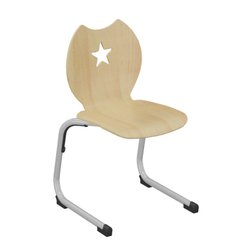 SCOLAIRE - Decouvrir - Chaise GIPSY II coque Étoile bois Blueprotech® pièt. alu époxy - T4