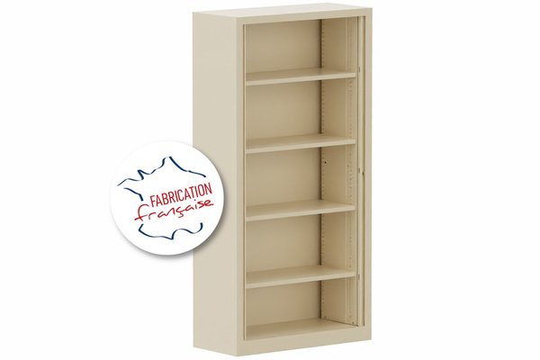 [Pas de famille] - [Pas de sous famille] - Armoire à rideaux H198xL100cm 4 tablettes