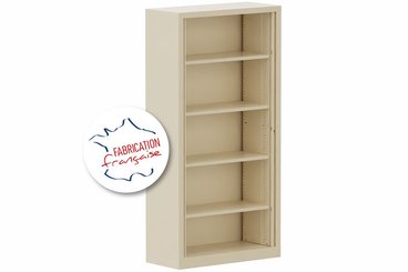 [Pas de famille] - [Pas de sous famille] - Armoire à rideaux H198xL100cm 4 tablettes