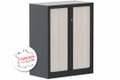 Armoire à rideaux H100xL80cm 2 tablettes coffre anthracite/rideaux Acacia- sur délai