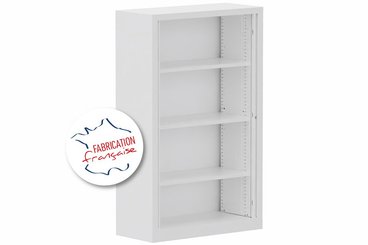 [Pas de famille] - [Pas de sous famille] - Armoire à rideaux H160xL100cm 3 tablettes