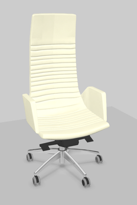 DIRECTION - Fauteuils - KI fauteuil manager haut dossier avec accotoirs tapissés. piétement 5 branches en aluminium poli