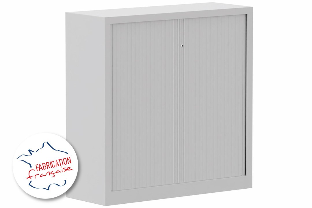 Armoire à rideaux H120xL120cm 2 tablettes