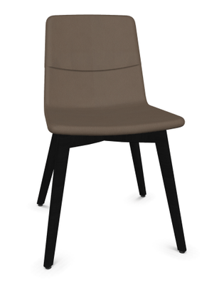 FAUTEUILS/POUFS - 4 pieds bois - MELODY chaise 4 pieds bois frêne teinté noir
