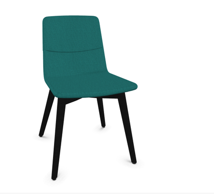 FAUTEUILS/POUFS - 4 pieds bois - MELODY chaise 4 pieds bois frêne teinté noir