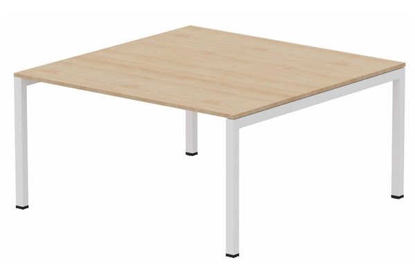 TABLES DE REUNION - Carrée - K3 plan carré 145x145cm, plateau hêtre, structure blanc