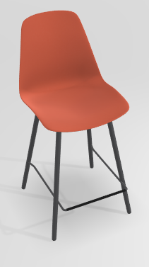 CHAISES ET TABOURETS - Pour tables hauteur 90 cm - PETALE Chaise haute L.46xP.51.5xH.101.5cm-hauteur assise 65.5cm