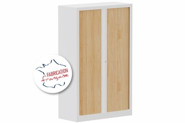 [Pas de famille] - [Pas de sous famille] - Armoire à rideaux H160xL100cm 3 tablettes