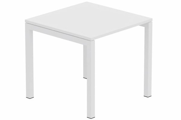 TABLES DE FORMATION - Composables piétement "Arche" - Module départ table composable 80x80cm blanc/ blanc - sur délai