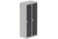 Vestiaire industrie salissante 2 portes (serrure 2 clés) H180xL80xP50cm coffre gris clair/ porte(s) anthracite