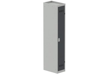 VESTIAIRES MONOBLOC CONFORT - Industrie propre - Vestiaire industrie propre 1 porte (serrure 2 clés) H180xL30xP50cm coffre gris clair/ porte(s) Anthracite