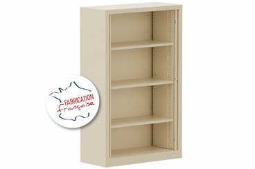 [Pas de famille] - [Pas de sous famille] - Armoire à rideaux H160xL100cm 3 tablettes
