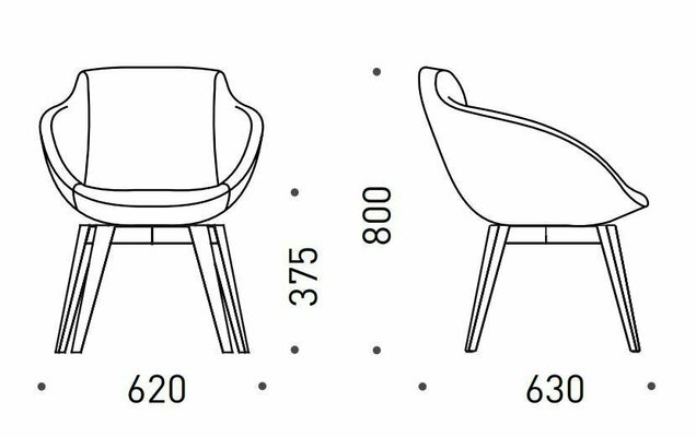 FAUTEUILS/POUFS - 4 pieds bois - Coco - Fauteuil 4 pieds bois naturel (W1). Tissu Int Synergy Gris SY16 (S16) - Tissu Ext Synergy Vert Clair SY46 (S46)