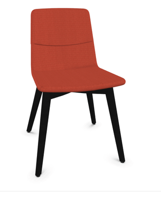 FAUTEUILS/POUFS - 4 pieds bois - MELODY chaise 4 pieds bois frêne teinté noir