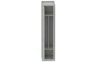 [Pas de famille] - [Pas de sous famille] - Vestiaire gain de place 1 colonne (fermeture cadenas) H,180xL,40xP,50cm coffre gris clair/portes gris clair