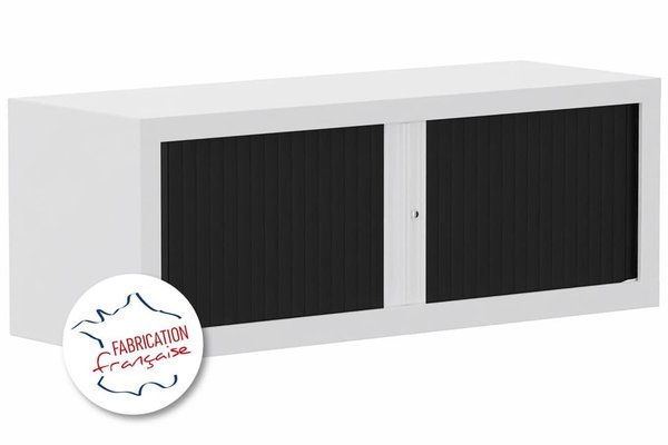 [Pas de famille] - [Pas de sous famille] - Armoire rehausse H44xL120cm coffre blanc/rideaux noir