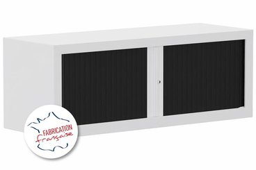 [Pas de famille] - [Pas de sous famille] - Armoire rehausse H44xL120cm coffre blanc/rideaux noir