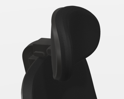 FAUTEUILS - FAUTEUIL - MISTRAL-Têtière réglable en hauteur et profondeur - coque coloris noir TISSU YBU-011