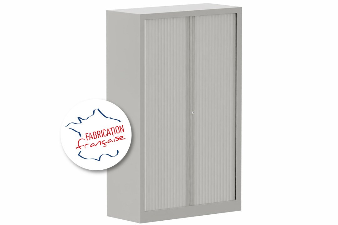 Armoire à rideaux H160xL100cm 3 tablettes