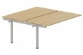 k3 - Bench suivant 2 Plateaux fixes 180x80 (encombrement P165xL180cm) -Finitions : PLATEAUX: CHENE (CE) / PIETEMENTS: ALUMINIUM (AL ) / 