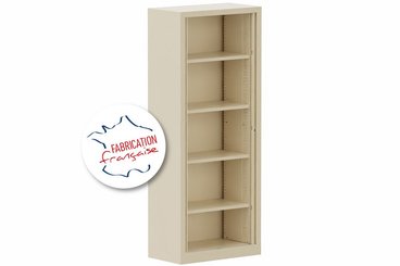 [Pas de famille] - [Pas de sous famille] - Armoire à rideaux H198xL80cm 4 tablettes