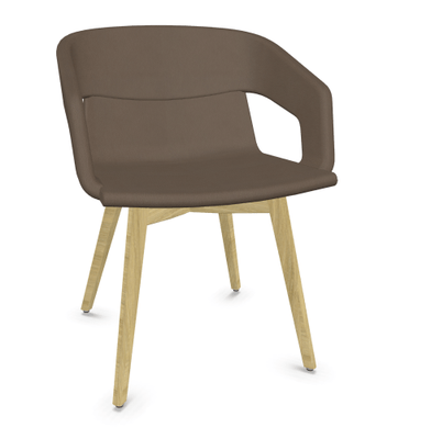 FAUTEUILS/POUFS - 4 pieds bois - MELODY fauteuil 4 pieds bois frêne naturel