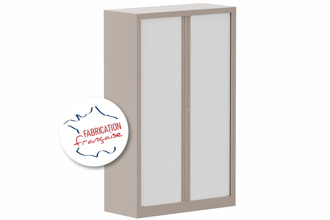 Armoire à rideaux H160xL100cm 3 tablettes