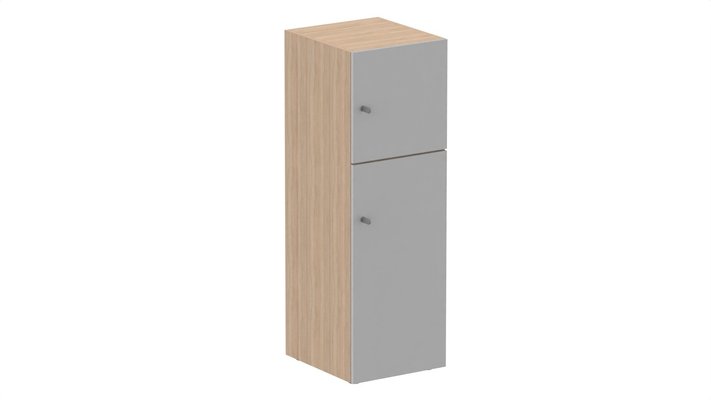 CASIERS - 2 cases - Meuble à cases H.137xL.45xP.50cm - 2 cases : 1 x H86cm (en bas) + 1 x H43cm. portes pleine. serrure à clé