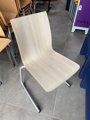 DESTOCKAGE - Chaise - Chaise de cafétariat appui sur table coque bois acacia